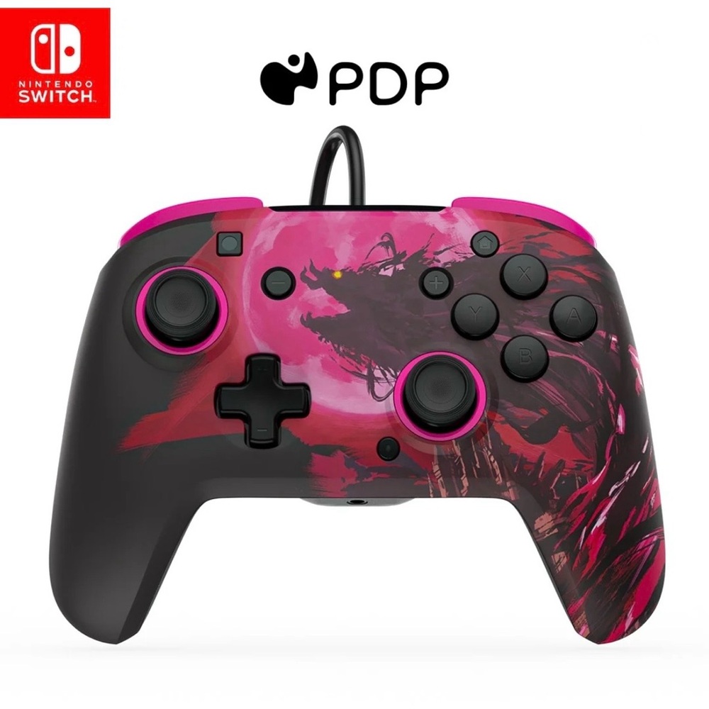 Nintendo Switch Wired Controller - Black and Pink
